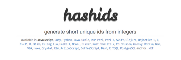 使用Hashids取代increment ID